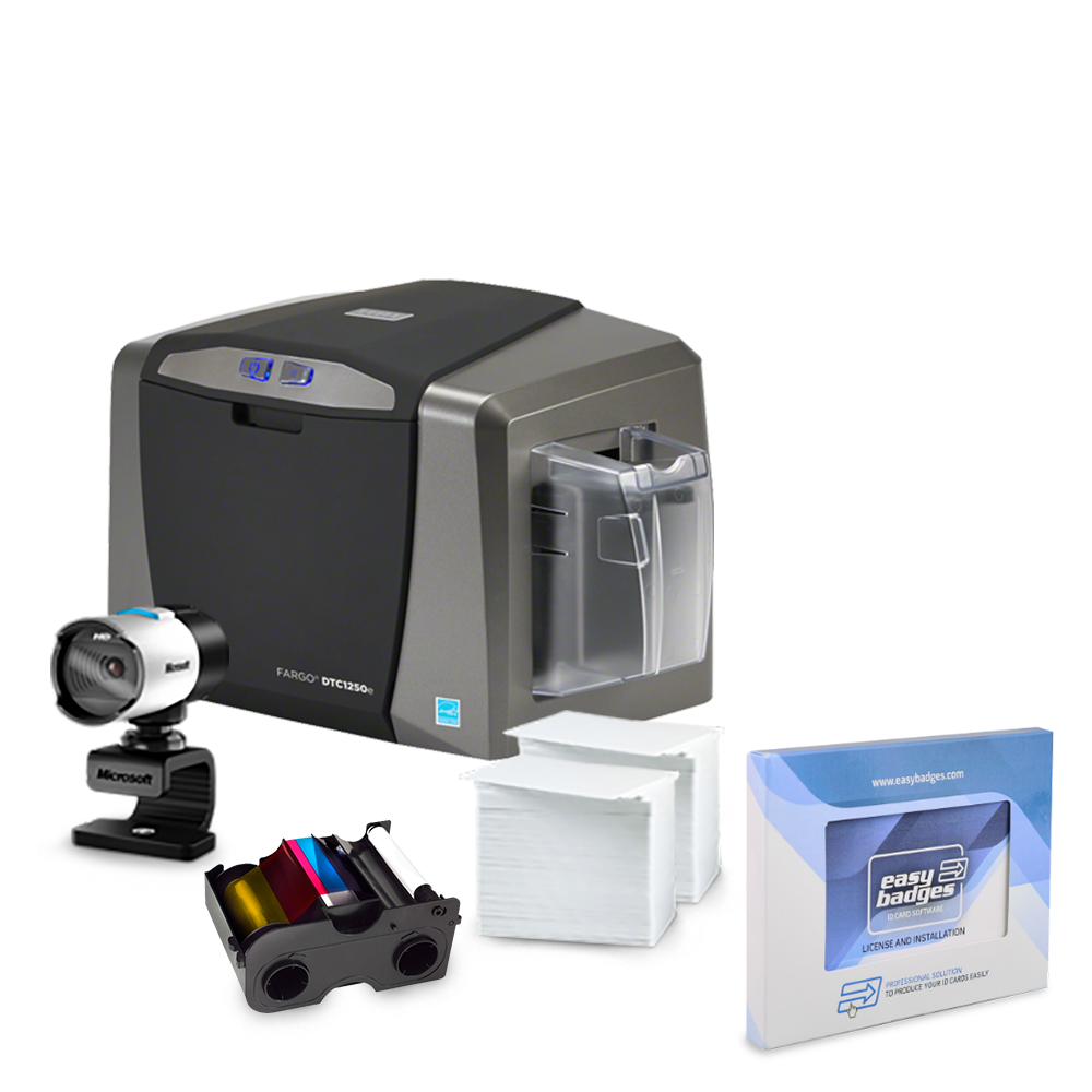 Fargo DTC1250e Single Sided Dye Sublimation/Thermal Transfer Printer - Color