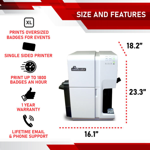 Swiftcolor SCC-4000D Event ID Badge Printer Specs