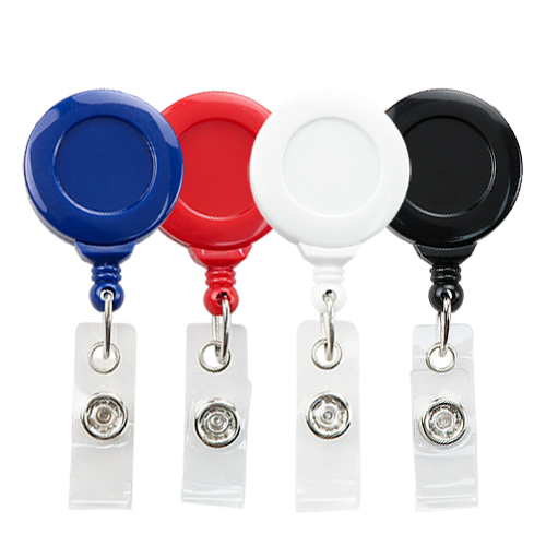 No Twist Badge Reel with Clear Vinyl Strap – Packs of 100