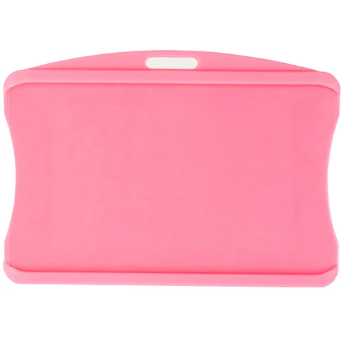 Pink Soft Plastic Badge Holder – Horizontal – Pack of 100 -113051PK