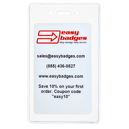 Clear Heavy Duty Proximity Badge Holder – Vertical – Pack of 100 – 153188