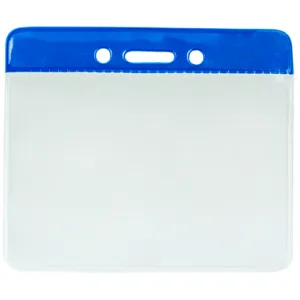 Blue-Color-Coded-Vinyl-ID-Badge-Holder-Horizontal-153100BL