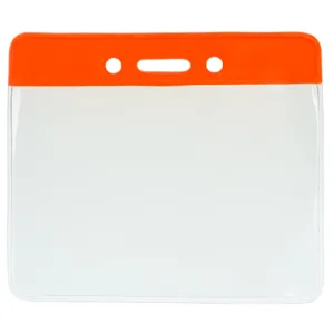 Orange-Color-Coded-Vinyl-ID-Badge-Holder-Horizontal-Back-153100O