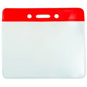 Red-Color-Coded-Vinyl-ID-Badge-Holder-Horizontal-Back-153100R