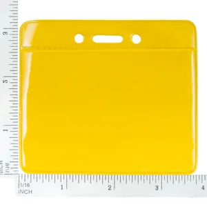 Yellow-Vinyl-ID-Badge-Holder-Horizontal-Size-153110Y
