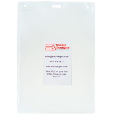 153195 Clear Proximity Badge Holder Vertical 
