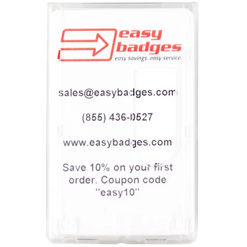 2-Card Hard Plastic Frosted ID Badge Holder – Vertical – Pack of 100 – 153196Dual