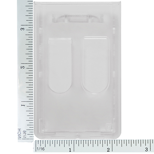 2-Card Hard Plastic Frosted ID Badge Holder - Vertical - 706-N2 ...