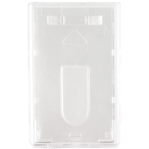 Hard Plastic Frosted ID Badge Holder - Vertical - 706-N - EasyBadges