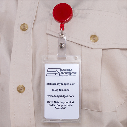 Key Ring Hard Plastic ID Badge Holder - Pack of 100 - 153181 - Easy Badges