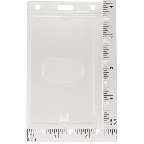 Hard Plastic Crystal Clear ID Badge Holder - Vertical - 726-CSN ...