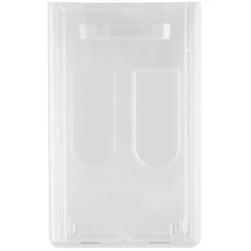 2-Card Hard Plastic Frosted ID Badge Holder – Vertical – Pack of 100 – 1840-6550