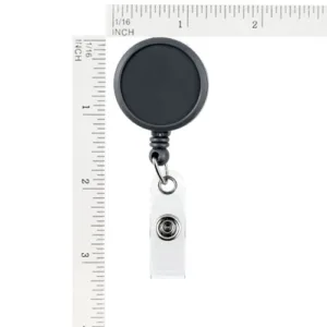 Retractable-Gray-ID-Badge-Reel-Universal-Swivel-Spring-Clip-Size-152077GY-UC