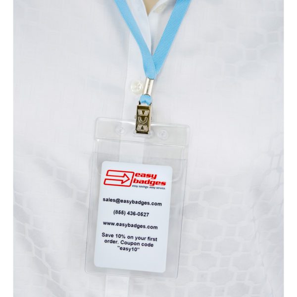 Badge-Holder-Clear-Vinyl-Flap-New-Shirt-Vertical-153091