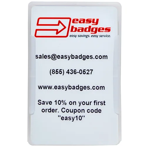 Hard Plastic Frosted Multi Card ID Badge Holder – Vertical/Horizontal – Pack of 100 – 153170