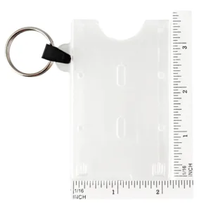 Hard-Plastic-ID-Card-Badge-Holder-Key-Ring-Short-Side-Size-153181