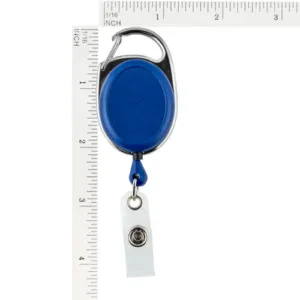 Blue-Oval-Carabiner-Retractable-Badge-Reel-Vinyl-Strap-Size-152069BL