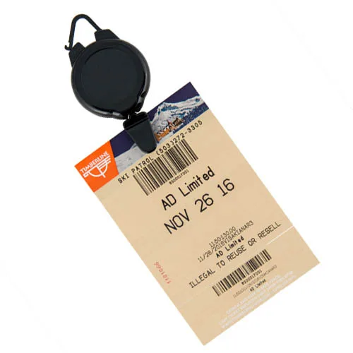 Ski Pass & Sports Retractable Black Badge Reel – Pack of 100 – 152072BK