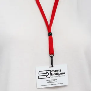 Red-3-8-Inch-Flat-Woven-Breakaway-Lanyard-Plastic-Hook-Attachment-152142R Red-3-8-Inch-Flat-Woven-Breakaway-Lanyard-Plastic-Hook-Attachment-152142R