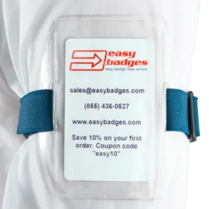 Clear-Vinyl-Armband-ID-Badge-Holder-Vertical-Blue-Attachment-152181BL