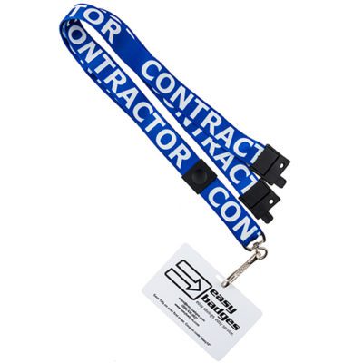 Blue-Pre-Printed-3-4-Inch-Flat-Contractor-Breakaway-Lanyard-Swivel-Hook-Badge-152169CONT