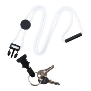 White-3-16-Inch-Round-Breakaway-Lanyard-Detachable-Split-Ring-Keys-152226W