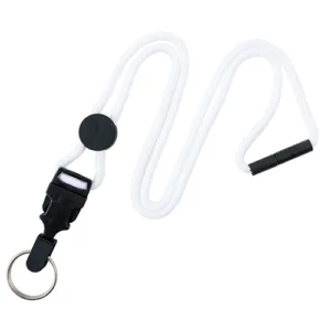 White-3-16-Inch-Round-Breakaway-Lanyard-Detachable-Split-Ring-152226W