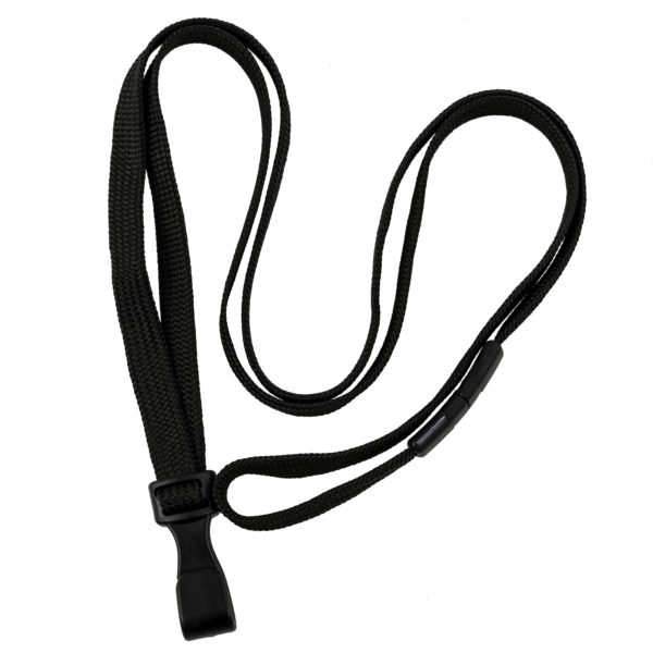 Black-3-8-Inch-Flat-Breakaway-Lanyard-Plastic-Hook-2137-4744