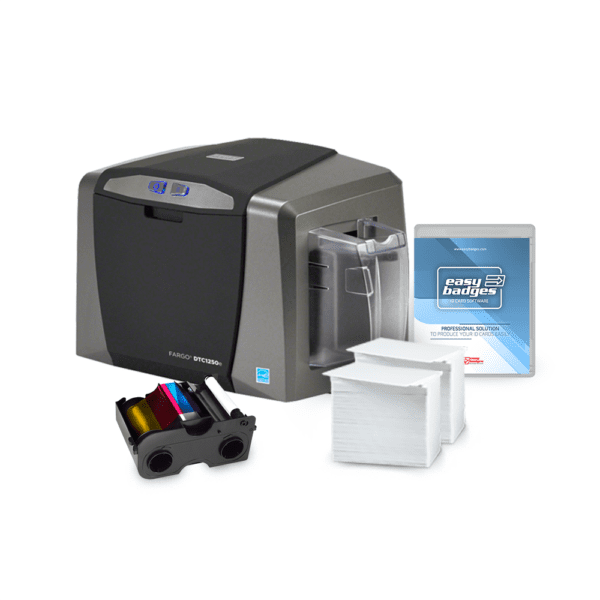 Fargo DTC1250e Complete Single Sided ID Card System For MAC