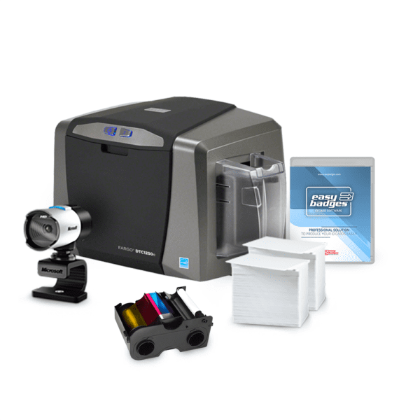 Fargo DTC1250e Complete Single Sided ID System with Camera For MAC & PC