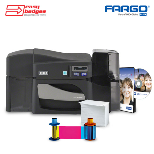 Fargo DTC4500e Complete Dual Sided ID Card System EasyBadges