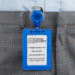 Blue-Carabiner-ID-Badge-Reel-Card-Clip-Belt-Clip-Attachment-2120-7062