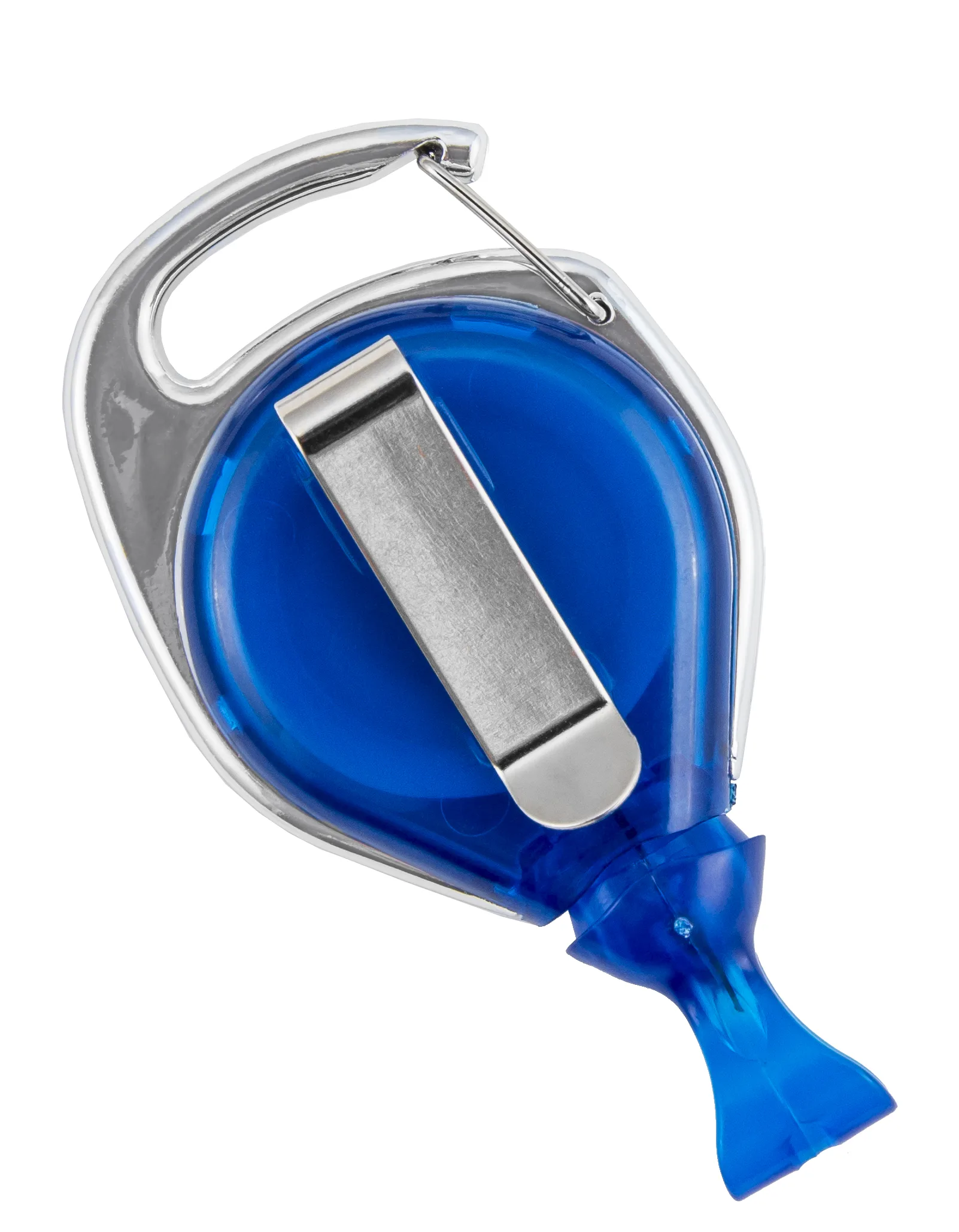 No Twist Proreel Carabiner Blue Badge Reel w/ Card Clip & Belt Clip -Pack of 100 – 2120-7062
