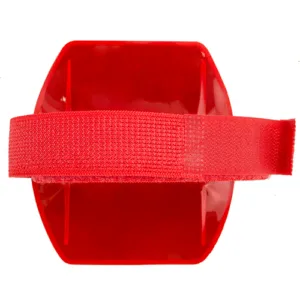 Red-Vinyl-ID-Badge-Armband-Holder-Vertical-Back-504-ARNR