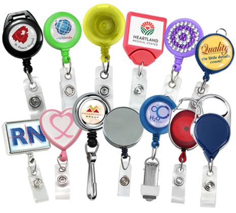 Heart Shaped ID Badge Reels - No Minimum Orders at EasyBadges